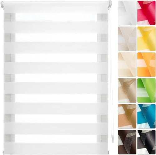 Seitenzug Springrollos 120 x 200 cm Ohne Bohren verdunkelnd, Bambusrollo Outdoor Rollo Bambus, Verdunkelungsrollo Klemmfix ohne Bohren, für Alle Türen und Fenster, Weiß