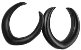 Whoiy 30mm Ohr Tunnel Edelstahl, 2 Stück Schwarz Tunnel Expander Set U-Form Sattel Flesh Tunnel Ohrstöpsel Ohr Piercing Schmuck