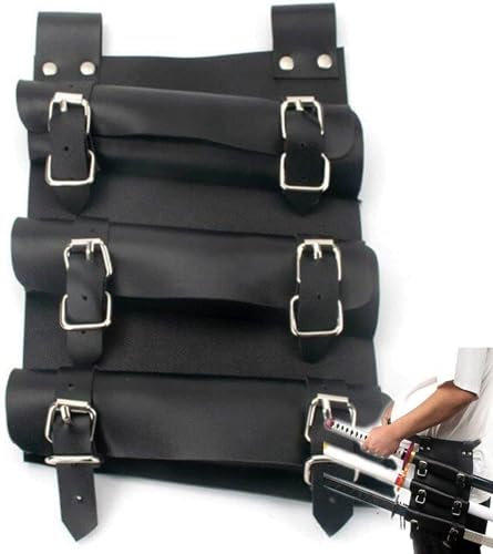 WHAPELQ Schwerthalter GüRtel Schwert GüRtel Katana Guertel Fuer 3 Schwerter Mittelalterlich Retro Gurtel Holster Leder Verstellbare Taille Schwert Halterung GüRtel Katana Cosplay Zubehoer
