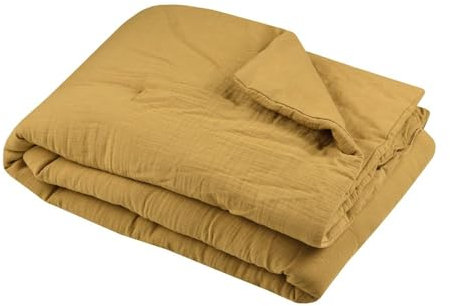 Lovely Casa Steppdecke Coline Senf, 125 x 150 cm