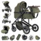 Gcarebb Passeggino 3 in 1, Passeggini Cittadini Con Seggiolino Auto, Passeggino Canna Maniglia Regolabile in Altezza, Passeggini Combinati Paesaggio Alto Telaio in Alluminio Adatto Per 0-4 Anni