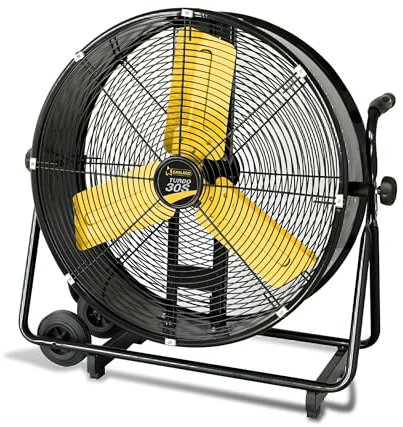 Garland Ventilador industrial TURBO 24S-V23 -Ventilador profesional de suelo para taller, almacén, oficina o casa, 260 W y 210 m3/min.