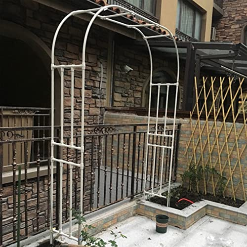 Arco de jardín de metal, refuerzo mejorado de árbol de rosas, pérgola resistente a la intemperie, para plantas trepadoras, rosas, vides, estante de apoyo, decoración de césped al aire libre, terraza