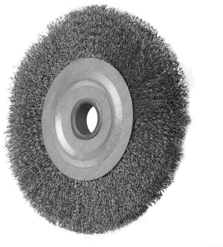 Brosse en fil d'acier - Accessoire portable - Brosse plate à sertir - Diamètre extérieur : 100 mm - Diamètre intérieur : 13 mm