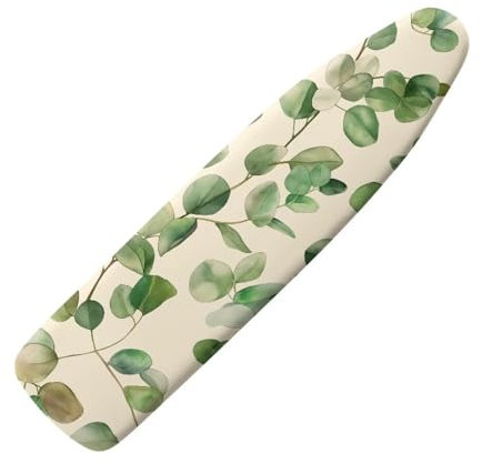 Hinthetall Green Leaves Bügelbrettbezug und Polster und elastischer Rand, einfache Installation, 38,1 x 137,2 cm, anwendbare Bügelbrettbezug in Standardgröße, schmutzabweisend, Einrichtung für