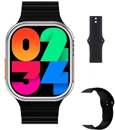 Reloj inteligente HW9 Ultra2 ChatGPT de 49 mm 2.01 pulgadas NFC con 3 correas nuevos gestos BT Call Music Sport Smart Watch para hombres y mujeres (negro)