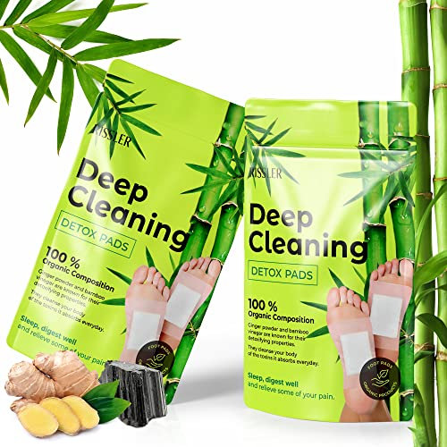 Rissler, 20 Detox-Pflaster für Füße, neues Rezept zur Verbesserung der Qualität Ihres Schlafs, Premium-Entgiftungspflaster, 100 % natürlich, mit Ingwerpulver, Rezept 2025