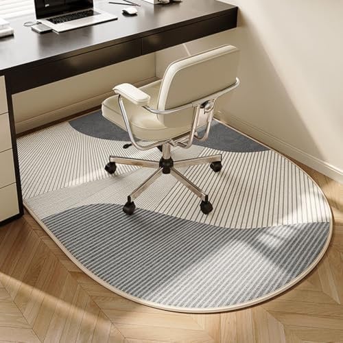 Soundproof Office Rug for Carpet, Computer Gaming Rolling Chair Mat Under Desk - Low-Pile, Non-Slip (Grey, 59.1x35.4)