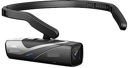 MZZYG Video Camera Head Wearable Vlog Camera 4K For Digital Camcorder Professional Gimbal Stabilization(EP8 black standard)