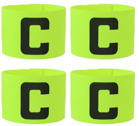 GXGM 4 STK Kapitänsbinde Fußball Armbinde Erwachsene Junior Verstellbare Captain Armband Elastic Kapitäns Armbinden Fußball Armband Gummizug Spielführerbinde für Herren Mädchen Viele Sportarten