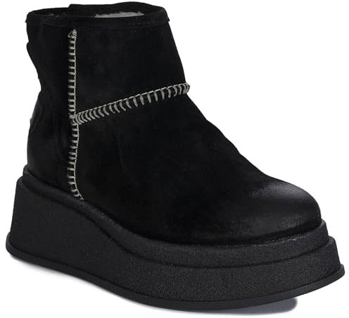 Maciejka Plateau-Schneestiefel aus Leder schwarz 37