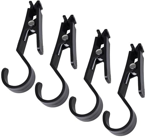 Wäscheklammern Zeltdach Clip,4 Stück Zelt Clip Lichthaken Zeltstangen Haken Multifunktionale Licht Haken Klammerhaken Handtücher Clips Sockenklammer Handtuchklemmen für Camping Outdoor
