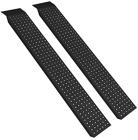 FIVMEN Lot de 2 rampes de chargement pour voiture, charge maximale 400 kg, en acier galvanisé, pour moto, ATV, remorque, voiture, noir