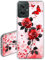 JEZSTHAI Custodia Compatibile con Motorola Moto G55 5G Cover Trasparente in Silicone Con Design Grafico,Ultra Sottile Antiurto Antigraffio Morbida TPU Protettiva Case,Rosa