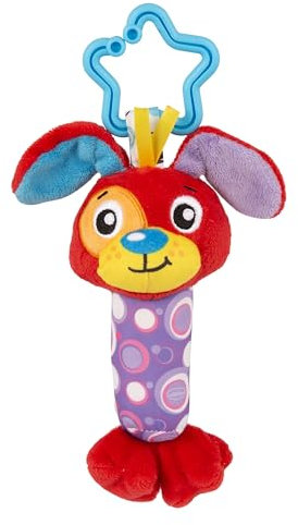 Playgro Clipsy Penny Puppy, jouet d’évéil bébé 0+ Mois, Jouet multi-sensoriel pour nourrissons, clip pour berceau et poussette