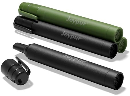 Joypur® Filterstrohhalm 1000 L für Camping, Wandern und Survival (K8616-black&green*4)