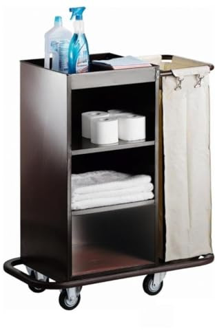 Carrello portabiancheria in acciaio smaltato h21538