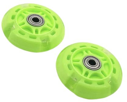 Hattba 2 x Kinder-Rollerrad, blinkende Beleuchtung, für mehr Stabilität