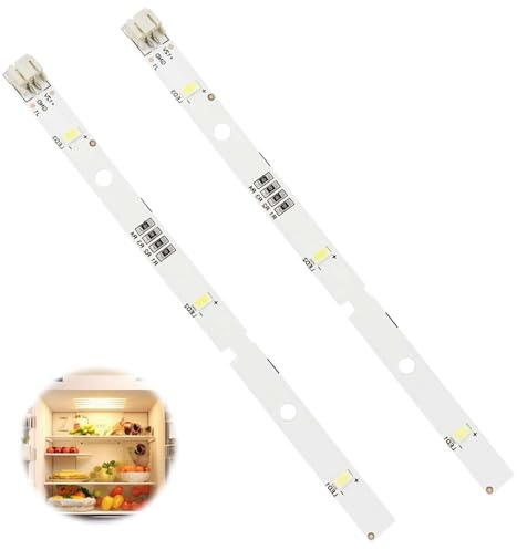 Tweozek 2Pcs LED Fridge Light Bulbs, LED Bar Light, White 16CM Small Strip Lights, Refrigerator LED Strip Lights for RONGSHENG/HISENSE E349766 MDDZ-162A 1629348 DC12V 2W