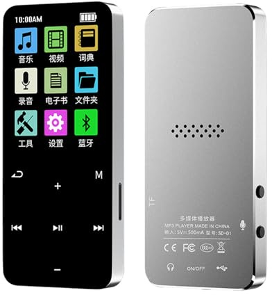 LUCKDANO Lettore MP3 con BT 5.2 - Lettore Sportivo Digitale Portatile con Altoparlante Integrato, Radio FM, Registratore Vocale e Memoria da 16 GB per Auto e in Movimento (4G)