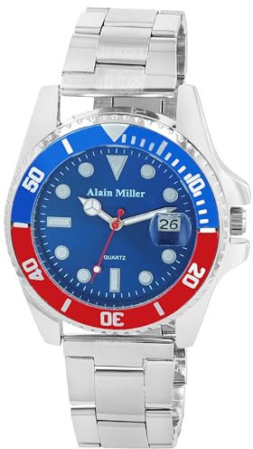 Raptor Alain Miller Herren Armbanduhr aus Edelstahl in Silber, in Einer Länge von 22 cm, Klassisches Design für jeden Mann
