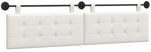 vidaXL Hängendes Kopfteil Kunstleder, Modernes rechteckiges Wandkopfteil, Flexible Rückenlehne, stylische Schlafzimmer-Deko, platzsparendes Design