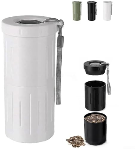 Tasse tournesol avec récipient jetable | Tasse portable en deux parties pour une collation sans désordre | Convient au porte-gobelet de voiture | Idéal pour les voyages et les activités en plein air |