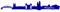 Samunshi® Autoaufkleber Magdeburg Skyline Aufkleber 25 x 4,1cm brillantblau