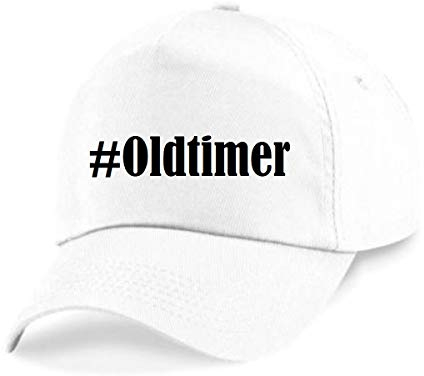 Reifen-Markt Base Cap Hashtag #Oldtimer Größe Uni Farbe Weiss Druck Schwarz