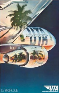 Unbekannt Air France – Uta – Das friedliche – publicis 80 – 50 x 70 cm zeigt/Poster