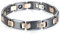 JewelryWe Schmuck Herren Armband, Lieben Freundschaftsarmband, I Rechteckig Link Magnet Charm, Zirkonia Diamant Edelstahl Keramik, Rose Gold Schwarz