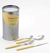 Posate 24 pezzi dream giallo conf.barattolo latta eme posaterie