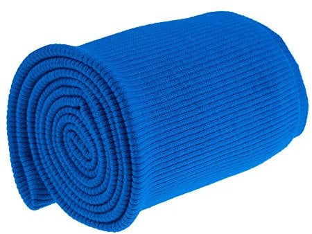 Bündchen Strickbündchen 16x80cm Bündchenstoff Baumwolle elastisch gerippt, Farbwahl, Farbe:blau