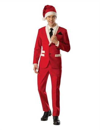 Rubies Costume Babbo Noel per adulti, Abito per uomo, Taglia unica, Ufficiale Rubies per Natale, Carnivale, Feste, Cosplay