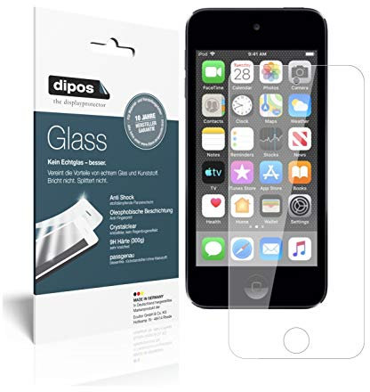 dipos I 2X Displayschutz klar kompatibel mit Apple iPod Touch (2019) Schutzfolie 9H Anti-Shock
