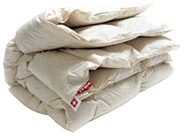zizzz Bio Bettdecke Entedaunen 135x200 für das ganze Jahr - Made in Germany - NoMite & Downpass Zertifiziert - Bettdecke aus 90% Entendaunen / 10% Entenfedern mit sanfter Bio Baumwolle umhüllt