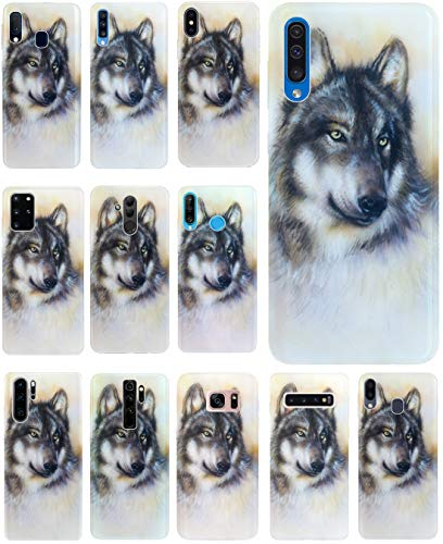 KuMo Hülle für Nokia 2.3 Handyhülle Design 1244 Wolf Grau aus flexiblem Silikon SchutzHülle Softcase HandyCover Hülle für Nokia 2.3