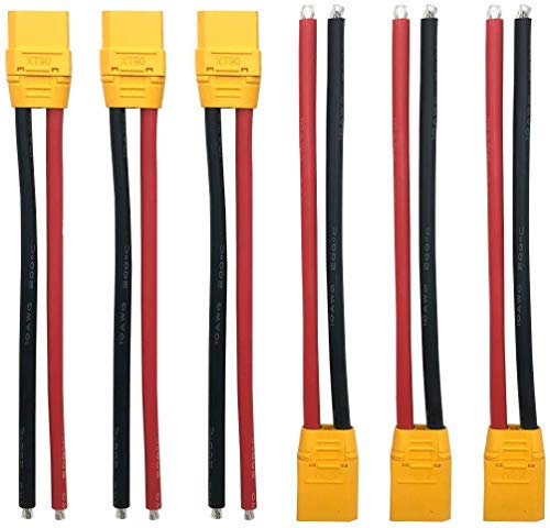 Amass XT90H XT90 Wire XT 90 Connecteur mâle et femelle 150 mm 10 AWG Fil en silicone pour batterie RC Lipo FPV Drone de course