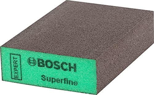Bosch 1x EXPERT S471 Standard Schleifschwämme (für Farbe auf Holz, Weichholz, Ø 69 x 97 x 26 mm, super fein, Professional Zubehör Handschleifen)