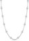 LeCalla Links 925 Sterling Silber italienische CZ Station Kabelkette Halskette für Teenager und Frauen 18 Zoll