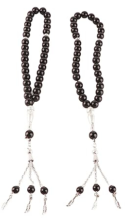 2Pcs Muslim Muslim Tasbih Islam Gebet Muslimische Gebetskette 33 Perlen Tasbih Armbänder Meditation Rosenkranz Schmuck für Islamische Frauen Männer