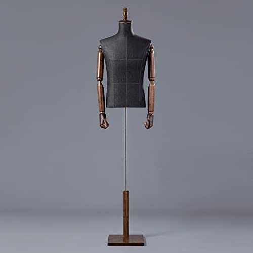 Swociro Schneiderpuppe, Figur Büste Wohlgeformt Aus Kunststoff, Verstellbare Herrentorso mit Beinansatz,sportliche Männliche Schaufensterfigur für Schaufenster Haus Party Ausstellungen