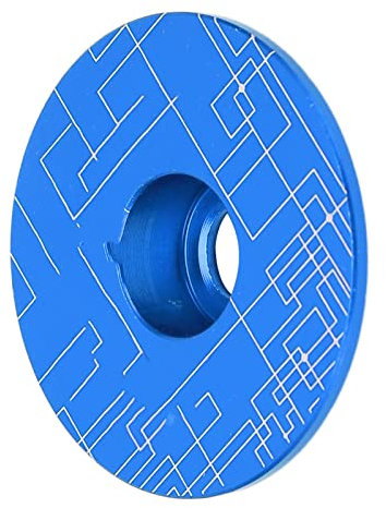 Jopwkuin Tappo bullone Bici MTB, Tappo Superiore della Serie sterzo Aspetto alla Moda per Bici Sportiva per Proteggere la Serie sterzo della Bicicletta(Blu)