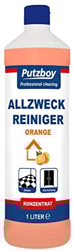 PUTZBOY Allzweck Reiniger Orange - Konzentrat - Universalreiniger für Böden und Oberflächen - 1 Liter - Made in Germany