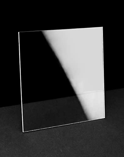 QWORK® 10 Pezzi Fogli acrilici trasparenti, Lastra trasparente, 10x10cm, Per Cornice, Progetti Di Visualizzazione, Pittura