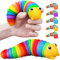 LUSTERMOON Juguete para descompresión, diversión para Autismo, TDAH, Juguetes para niños, Regalo de descompresión para Adultos (orugas de Arco Iris)