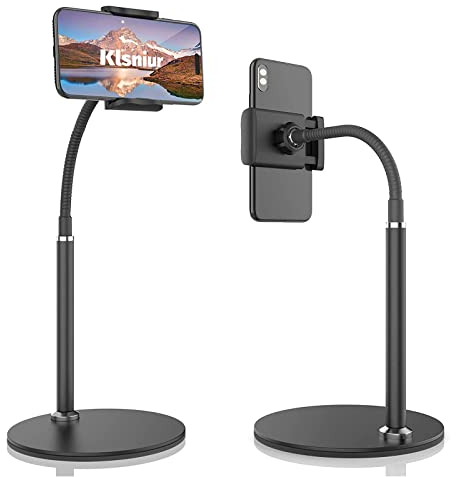 Support de téléphone portable, support de table réglable, support pour iPhone 12 11 Pro Xs Max Xs 8 7 Plus, Samsung S20 S10, autres smartphones et autres appareils de 3,5 à 6,5 pouces (noir)