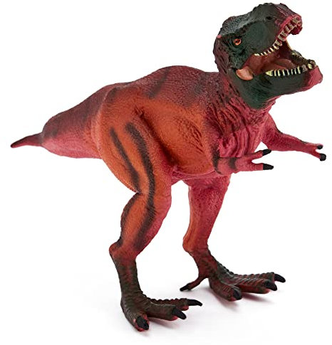 Zappi Co Kinder T-Rex Rot/Schwarz Dinosaurier Figur Spielzeug (27 cm Länge) Realistische detaillierte Dino-Sammlung Action-Figuren