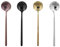 AKIS Schneespitze 4Pcs Kaffeelöffel Eislöffel,Schwarz Kaffeelöffel,Bunt Teelöffel Edelstahl,Poliert Teelöffel Set,Edelstahl Teelöffel,Gold Löffel mit langem Griff für Kaffee Tee Gläser