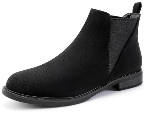 MaxMuxun Stiefel Damen Chelsea Boots Damen Ankle Winterstiefel Stiefeletten für Damen mit Blockabsatz